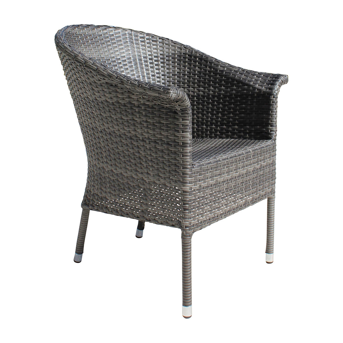Ultra Stackable Woven Armchair 890-1130-GRY - BetterPatio.com