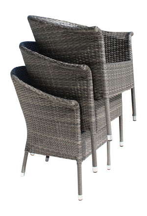 Ultra 5-Piece Woven Armchair Dining Set with Cushions | Hospitality Rattan Patio