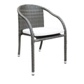 Ultra Stackable Woven Armchair with Cushion