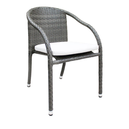 Ultra Stackable Woven Armchair with Cushion | Hospitality Rattan Patio
