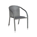 Ultra Stackable Woven Armchair with Cushion