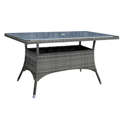 Ultra 7-Piece Woven Armchair Dining Set with Cushions | Hospitality Rattan Patio
