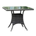 Ultra Square Dining Table with Grey Tempered Glass