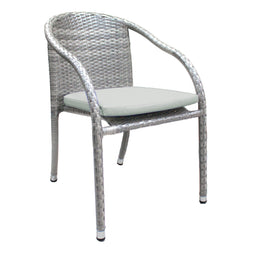Athens Stackable Woven Armchair with Cushion