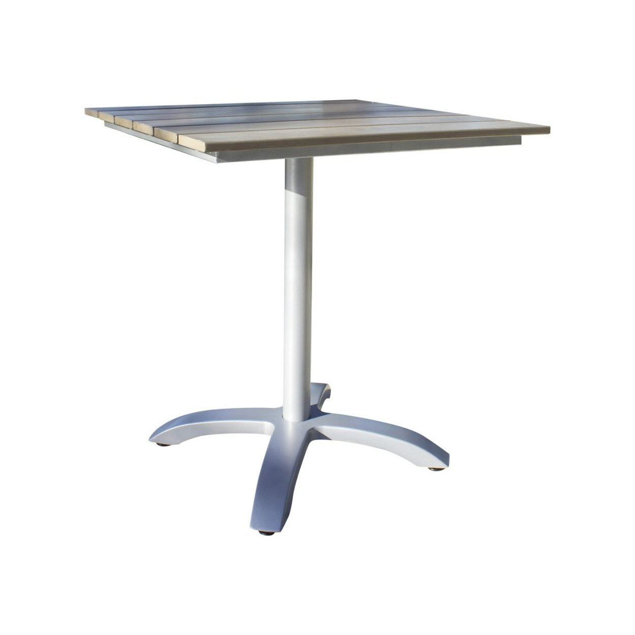 Ultra 28 inch Slatted Artificial Wood Table 895-1464-WW - BetterPatio.com