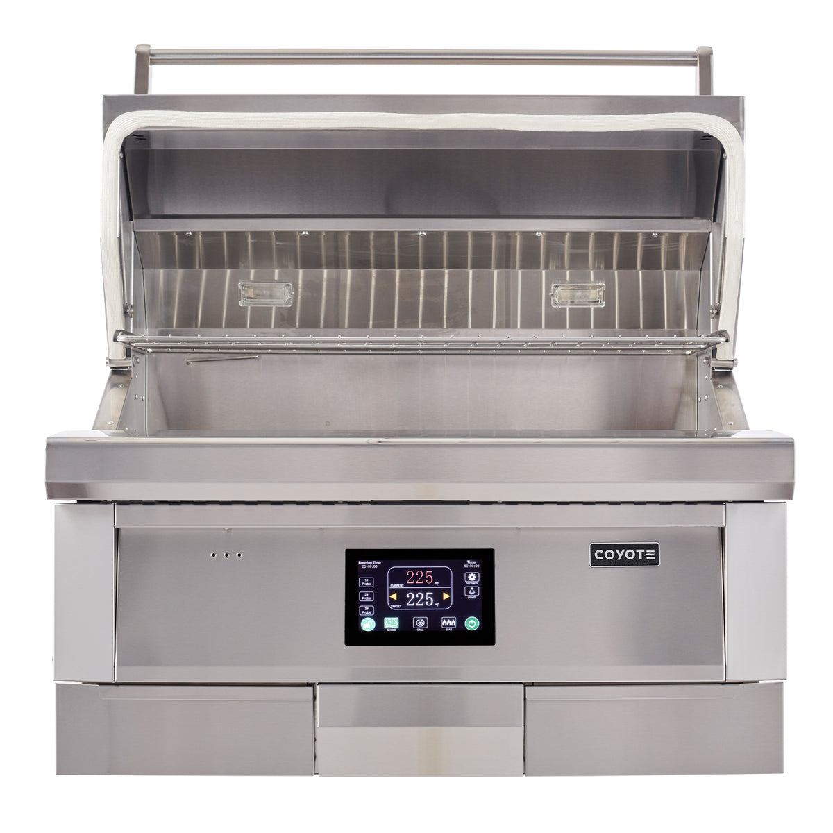 RTA Outdoor Living 8 Foot Premium Grill Island with Coyote Luxury 36-inch Pellet Grill RTAC-G8-P - BetterPatio.com