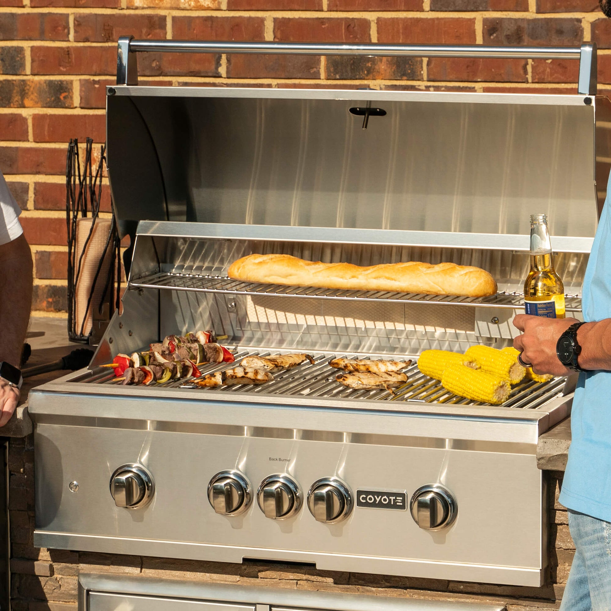 RTA Outdoor Living 8 Foot Premium Grill Island with Coyote Luxury 36-inch Pellet Grill RTAC-G8-P - BetterPatio.com