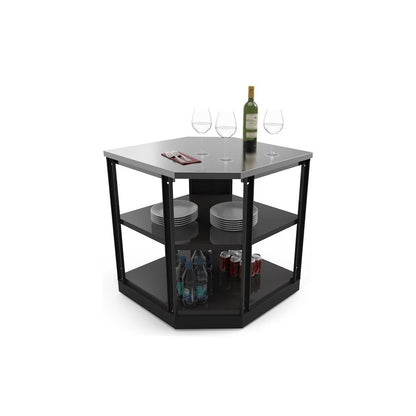 NewAge Outdoor Kitchen 90-Degree Corner Shelf in Slate Gray 65206 - BetterPatio.com