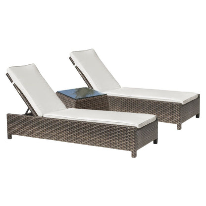 Fiji 3 PC Chaise Lounge Set with Cushions 901-1347-ATQ-3CL-CUSH/SU-702 - BetterPatio.com