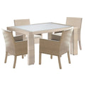 Rubix 5-Piece Armchair Dining Set with Cushions