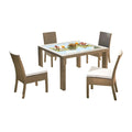Rubix 5-Piece Side Chair Dining Set with Cushions