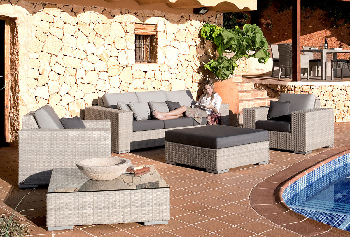 Rubix 5-Piece Seating Set with Cushions | Hospitality Rattan Patio