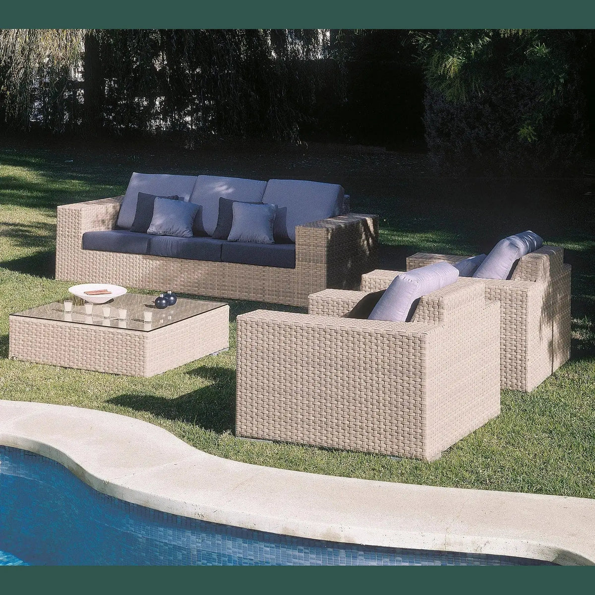 Rubix 5-Piece Seating Set with Cushions | Hospitality Rattan Patio