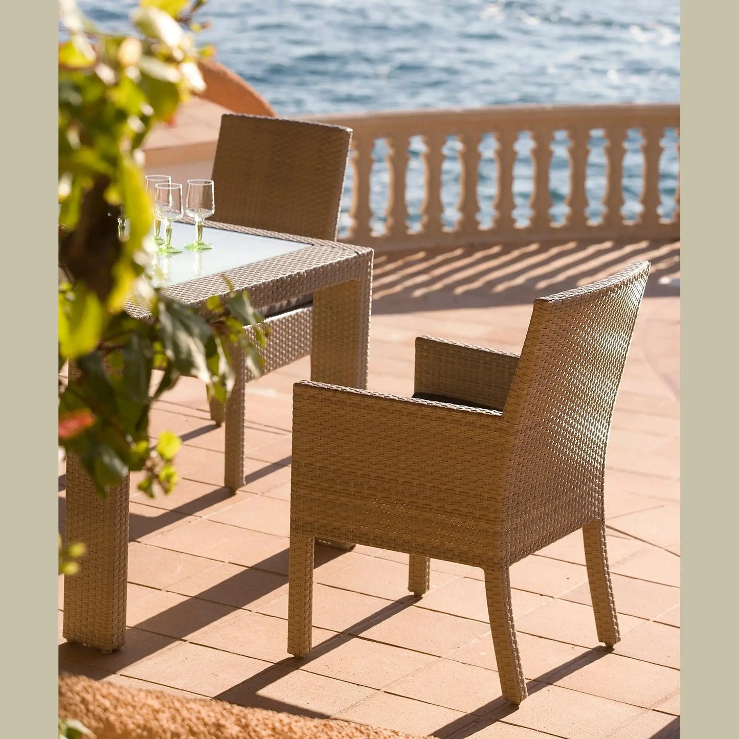 Rubix Stackable Armchair with Cushion | Hospitality Rattan Patio
