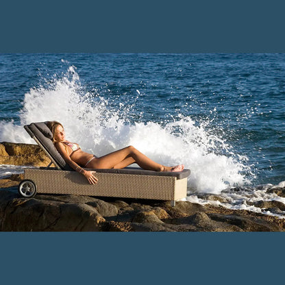 Rubix Chaise Lounge with Cushion | Hospitality Rattan Patio