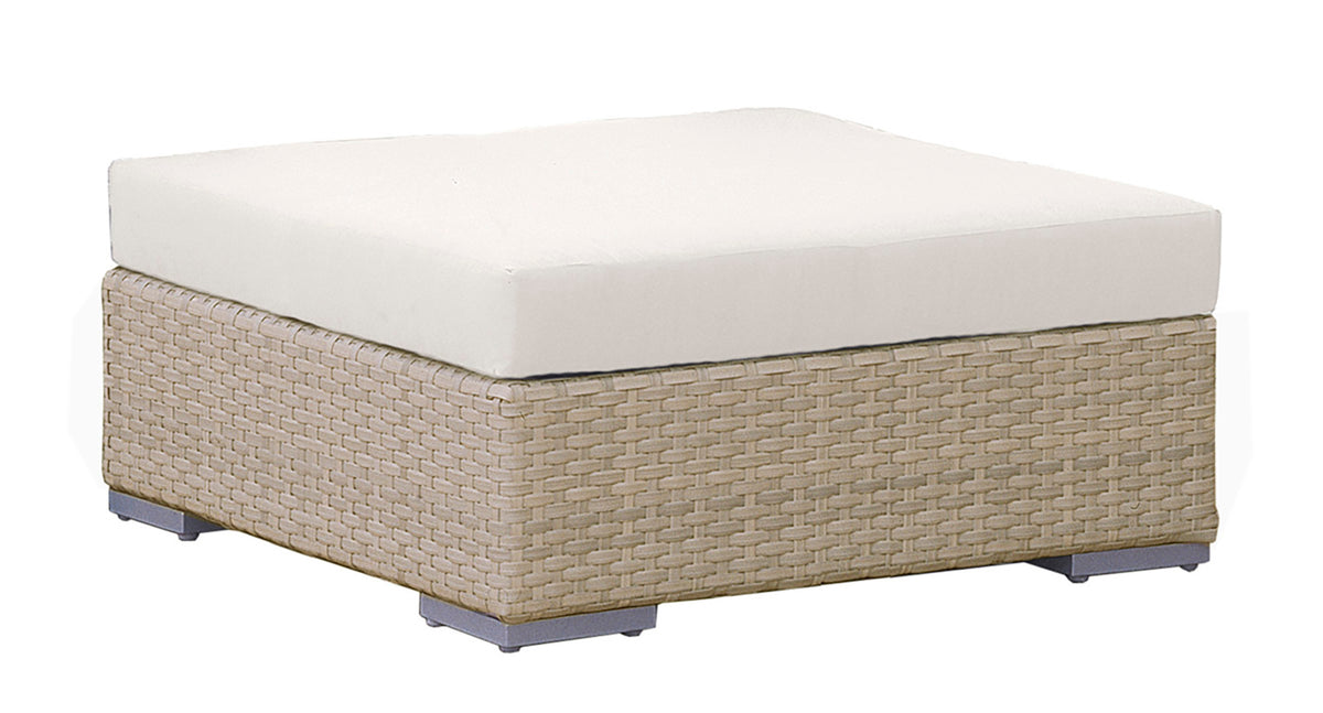Rubix Ottoman with Cushion | Hospitality Rattan Patio
