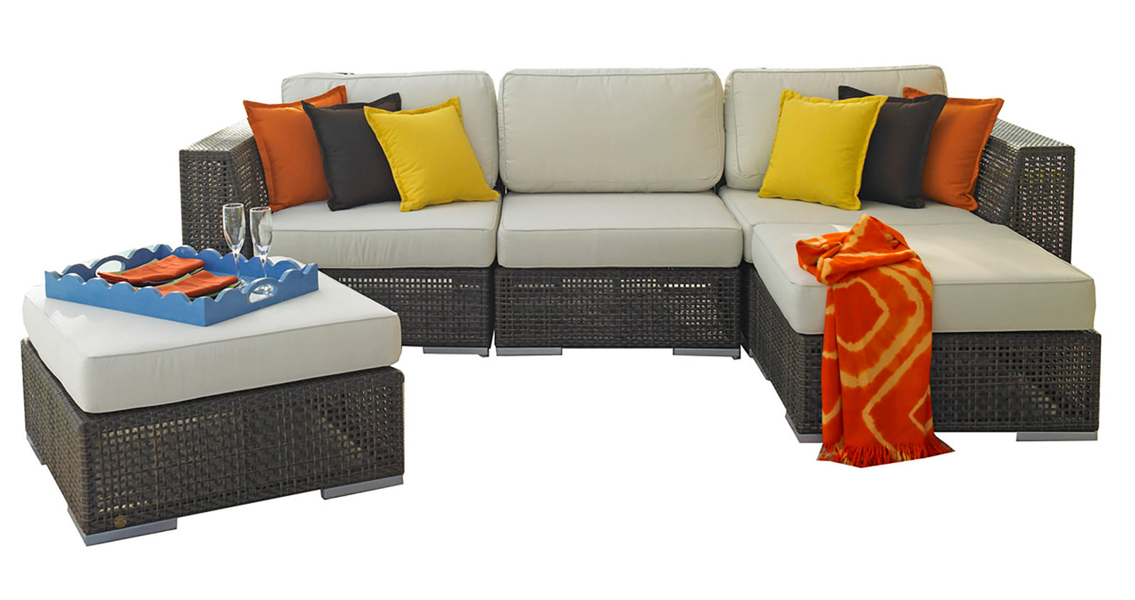 Soho 5-Piece Modular Sectional Set | Hospitality Rattan Patio