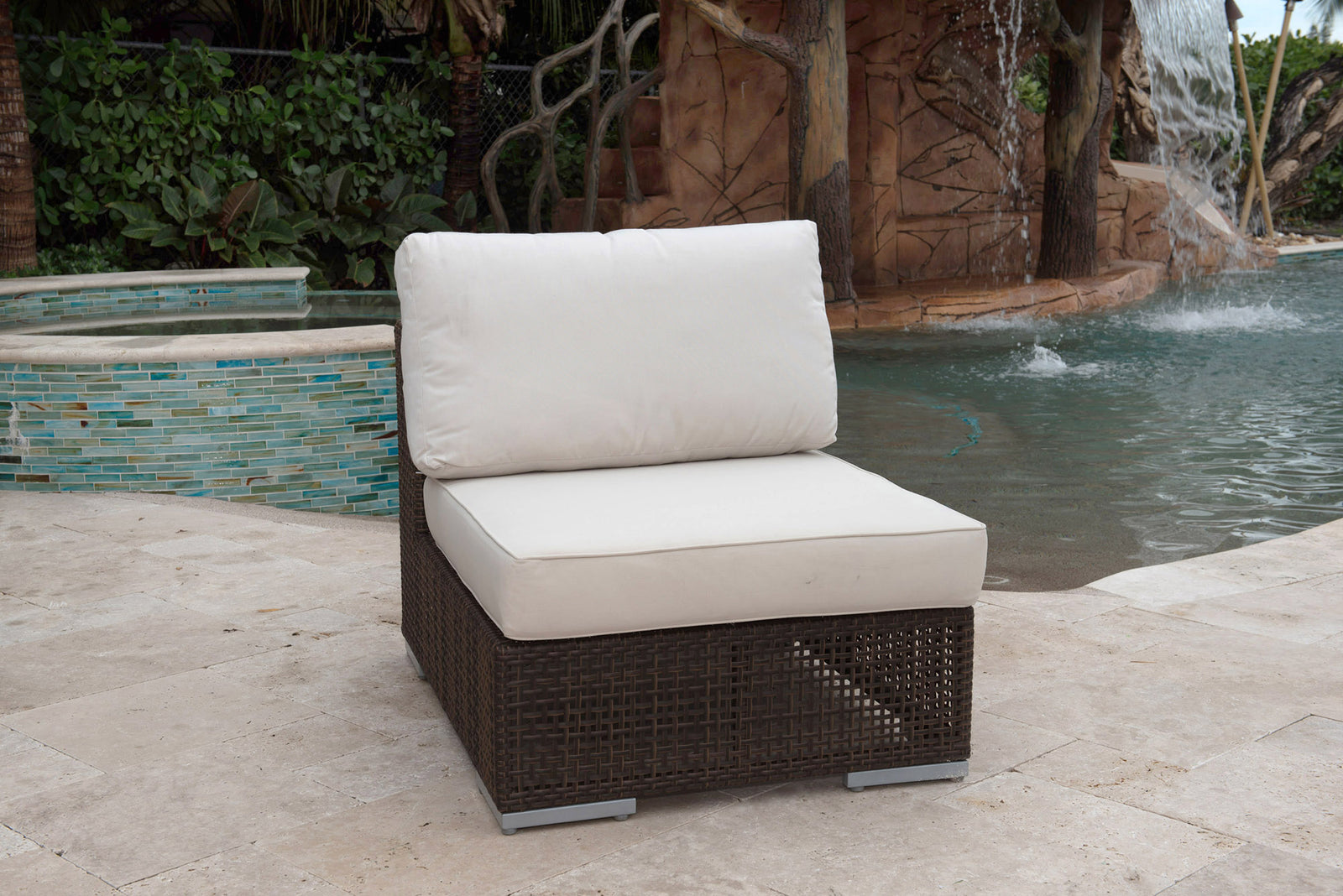 Soho Modular Armless Chair | Hospitality Rattan Patio