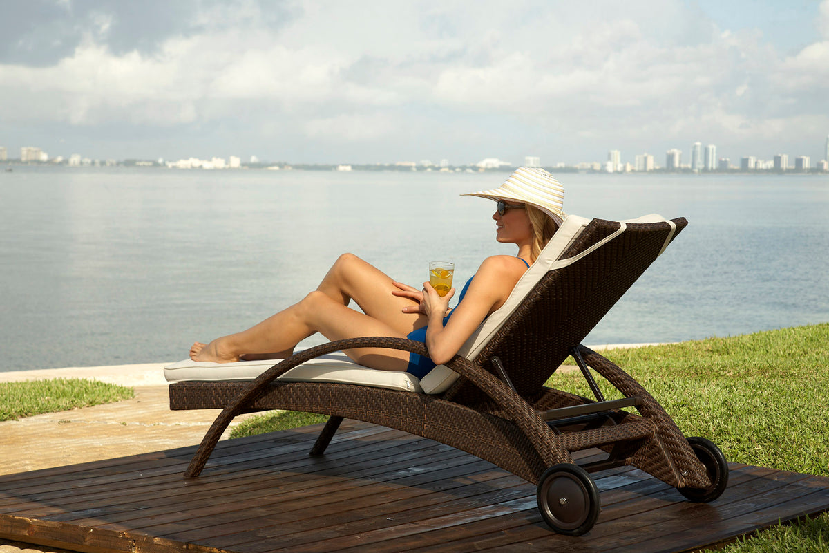 Soho Chaise Lounge with Cushion | Hospitality Rattan Patio