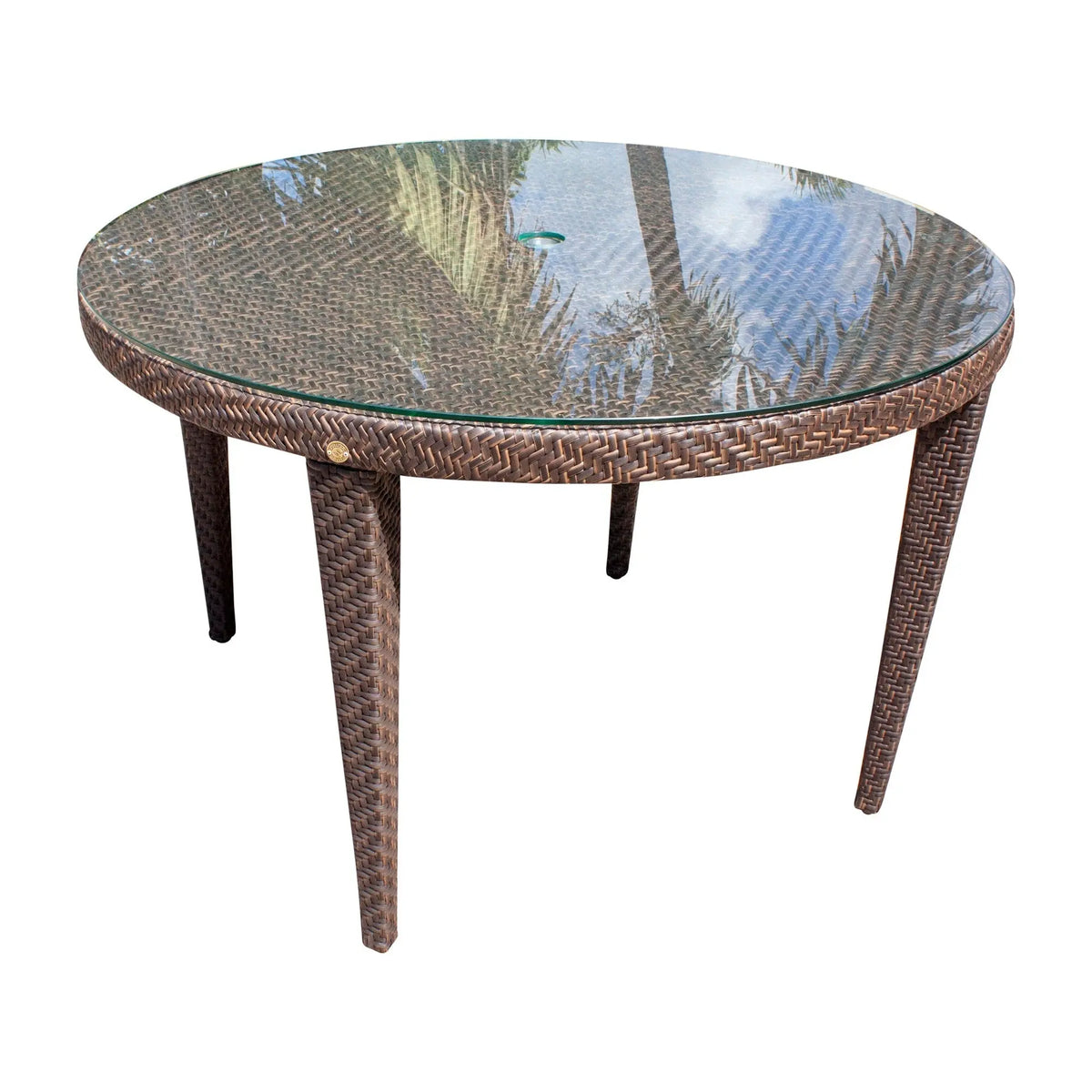 Soho Round Dining Table with Glass | Hospitality Rattan Patio
