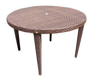 Soho Round Dining Table with Glass | Hospitality Rattan Patio