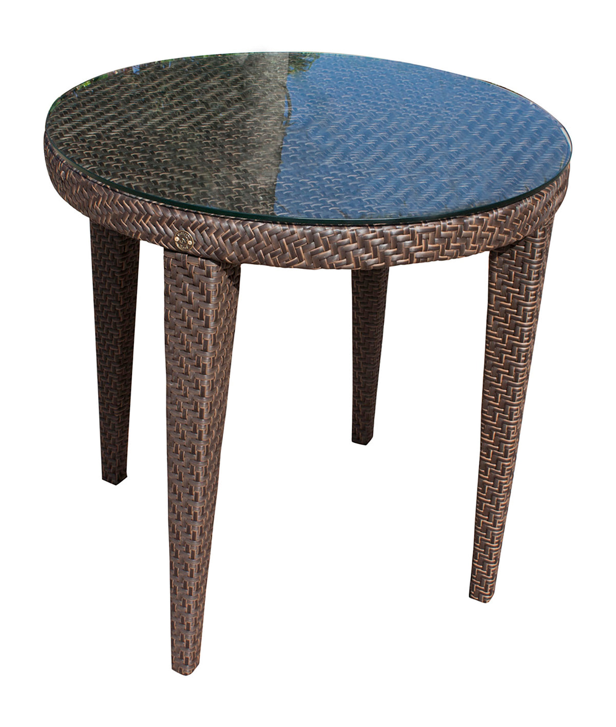 Soho Round Bistro Table with Glass | Hospitality Rattan Patio