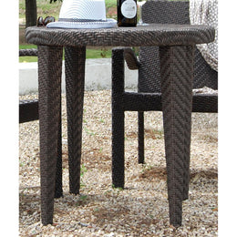 Hospitality Rattan Soho 30" Round Woven Dining Table 903-3305-JBP