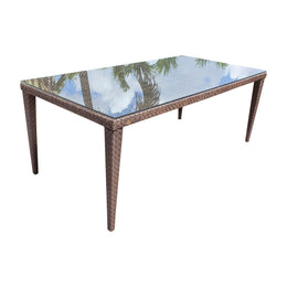 Soho Large Rectangular Dining Table with Glass