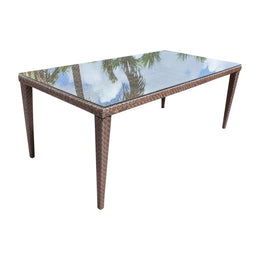 Soho Large Rectangular Dining Table with Glass