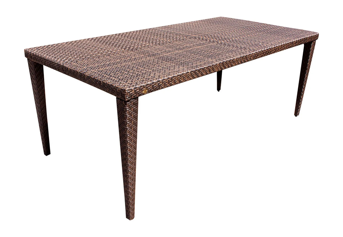 Soho Large Rectangular Dining Table with Glass | Hospitality Rattan Patio
