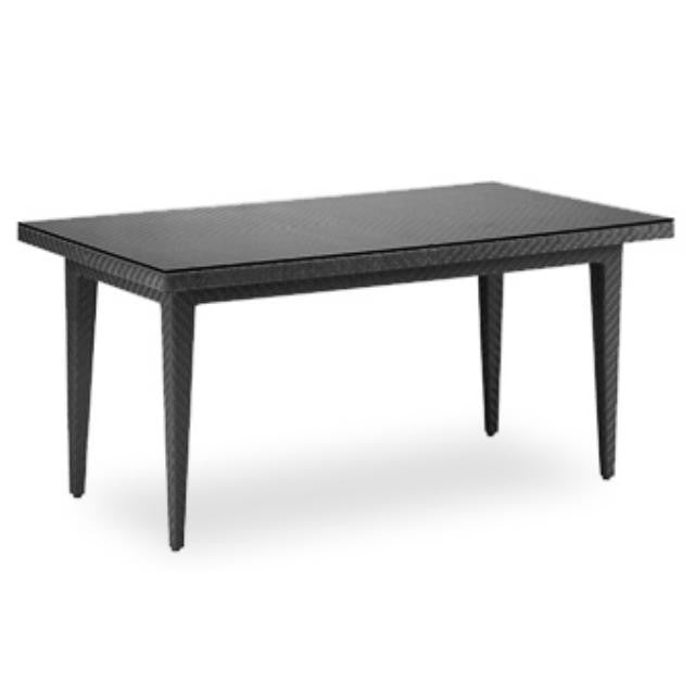 Hospitality Rattan Soho 78" Woven Dining Table 903-3308-JBP - BetterPatio.com