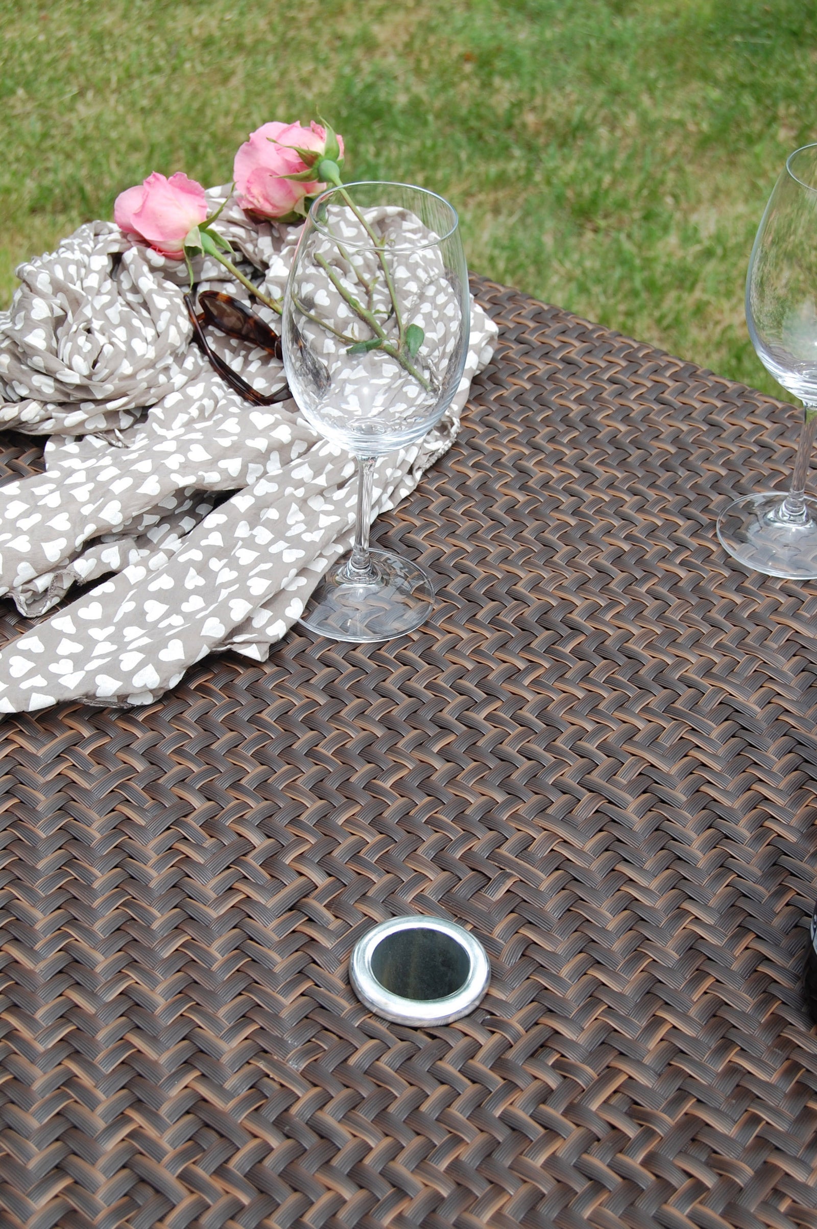 Soho Square Dining Table with Glass | Hospitality Rattan Patio