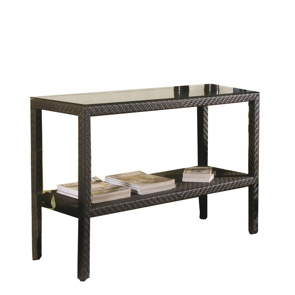 Soho Patio Console with Glass 903-9226-JBP-GL - BetterPatio.com