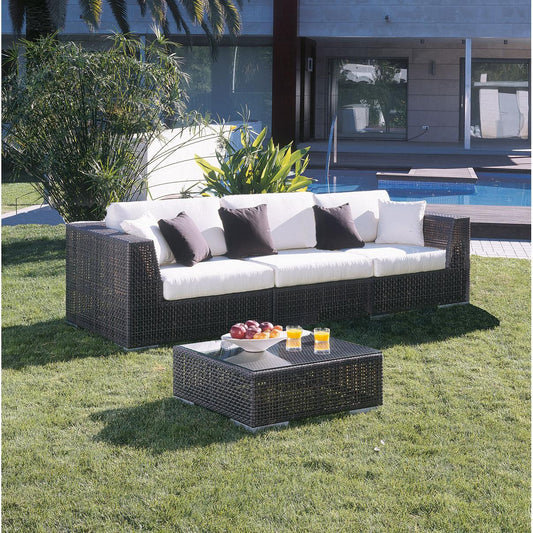 Hospitality Rattan Soho 3 piece Sectional Sofa 3 PC SET-903-SOFA - BetterPatio.com