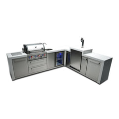 Mont Alpi 400 L-Shaped Deluxe Island with Kegerator and Beverage Center