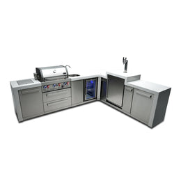 Mont Alpi 400 L-Shaped Deluxe Island with Kegerator and Beverage Center