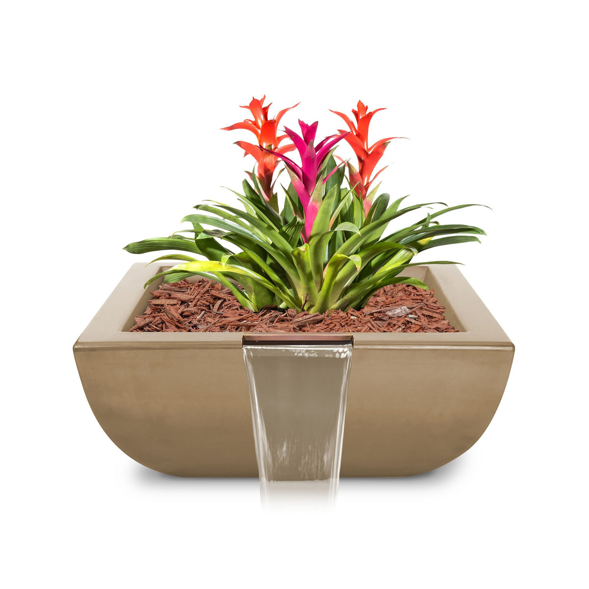 The Outdoor Plus 30" Avalon GFRC Planter Bowl with Water