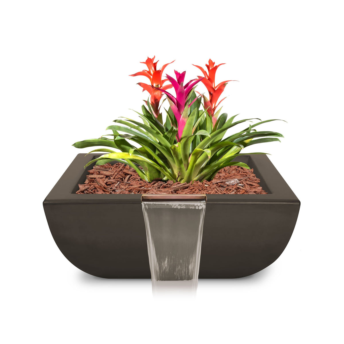 The Outdoor Plus 36" Avalon GFRC Planter Bowl with Water