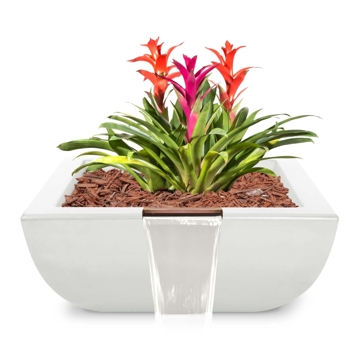 The Outdoor Plus 24" Avalon GFRC Planter Bowl with Water