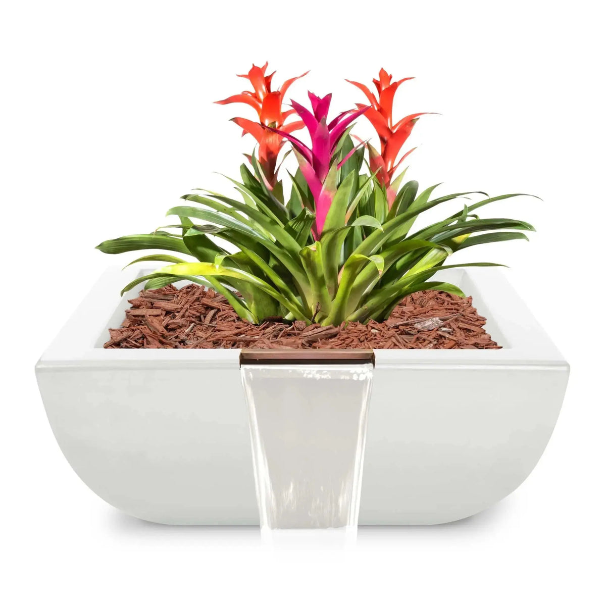 The Outdoor Plus 36" Avalon GFRC Planter Bowl with Water