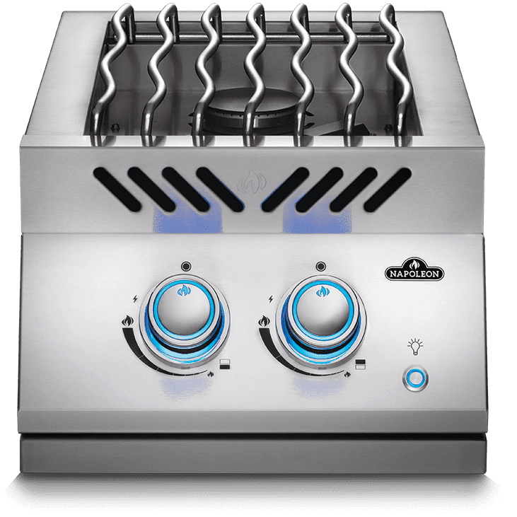 Napoleon Built-In 700 Series BIB12RT - inline range top drop-in burner lit knob full view