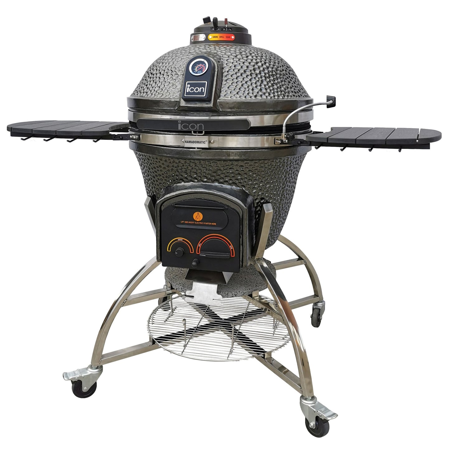Icon XD702 Maxis Kamado Grill Gunmetal CGXD702G - front view image 2