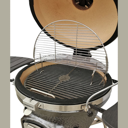 Icon XD702 Maxis Kamado Grill Gunmetal CGXD702G - hinge and lid detail image 7