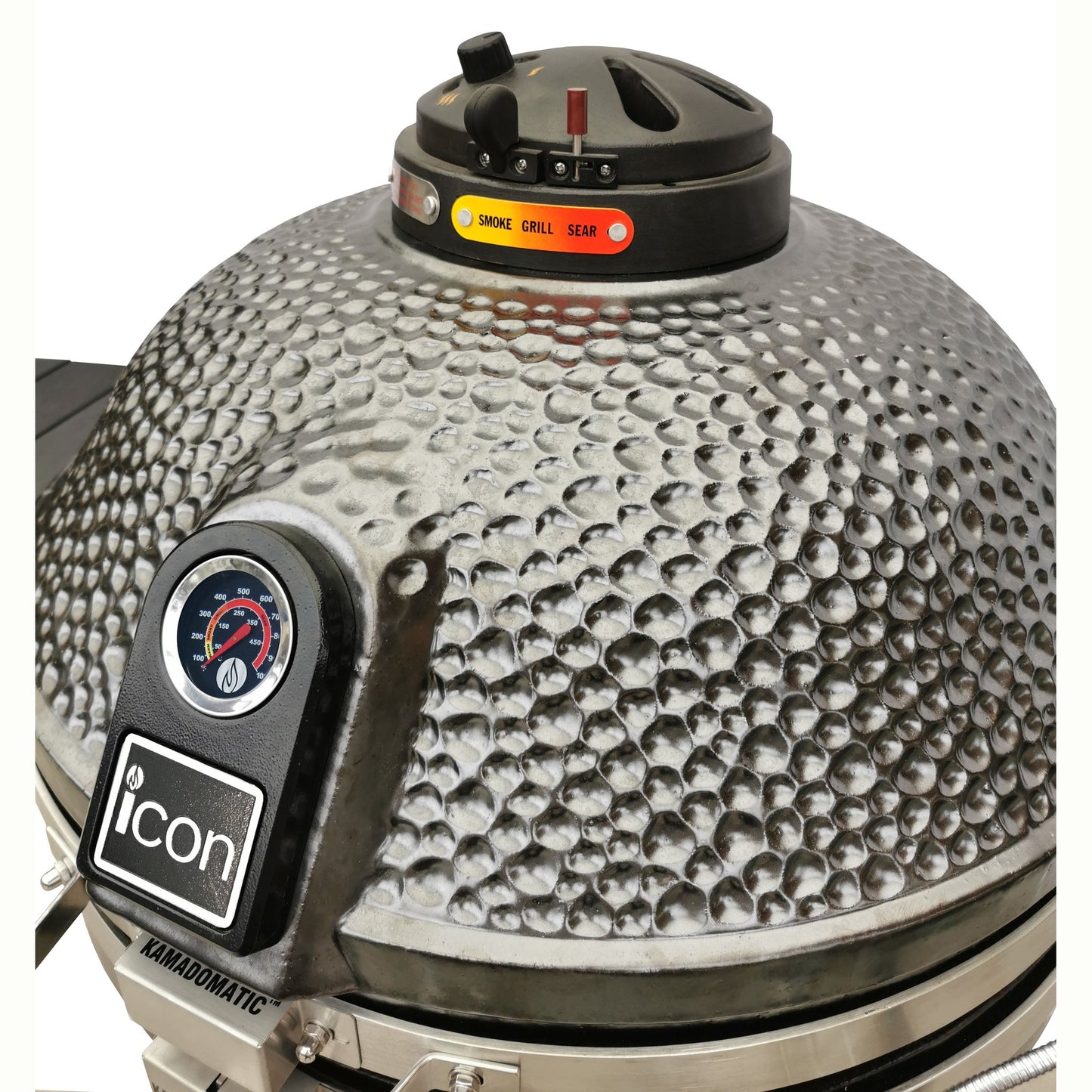 Icon XD702 Maxis Kamado Grill Gunmetal CGXD702G - base and cart view image 8