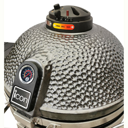 Icon XD702 Maxis Kamado Grill Gunmetal CGXD702G - base and cart view image 8