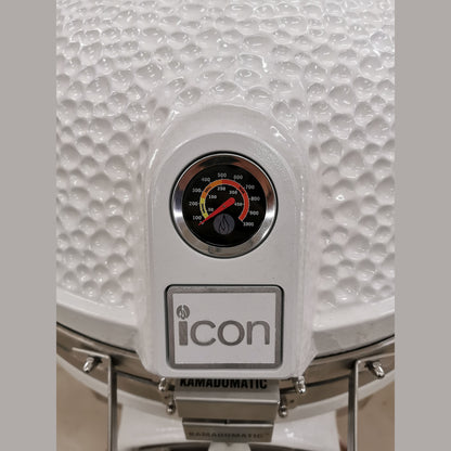 Icon XD702 Maxis Kamado Grill White CGXD702W - angled lifestyle view image 16
