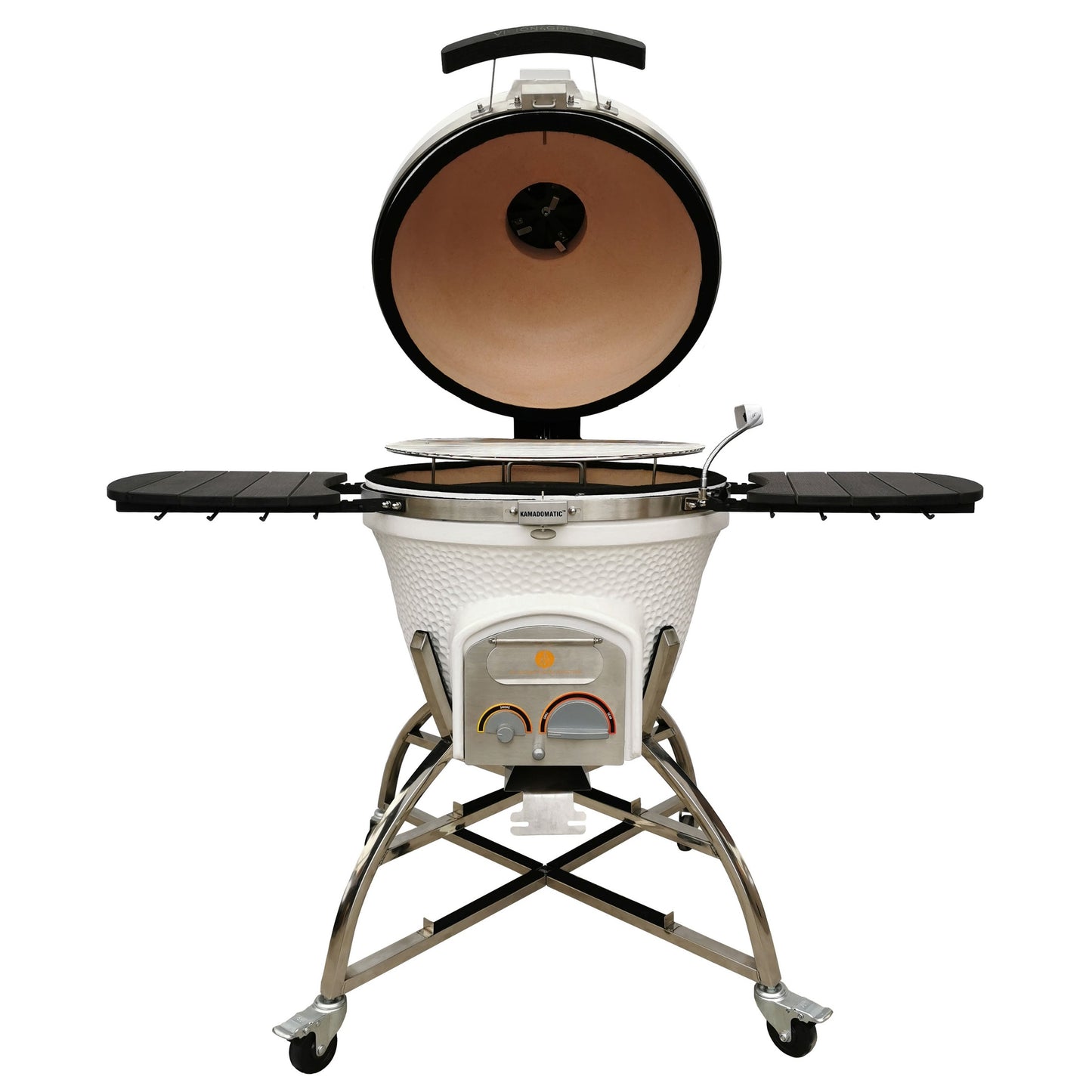 Icon XD702 Maxis Kamado Grill White CGXD702W - side profile view image 4