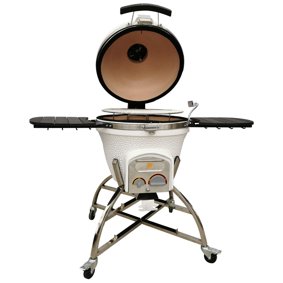 Icon XD702 Maxis Kamado Grill White CGXD702W - open lid view image 5