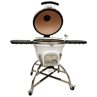 Icon XD702 Maxis Kamado Grill White CGXD702W - open lid view image 5