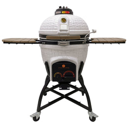 Icon XR402 Deluxe Kamado Grill, White